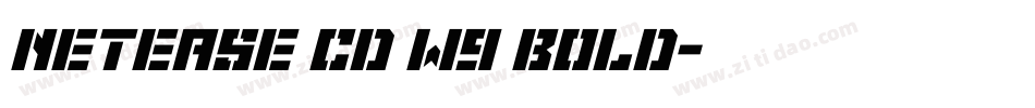 Netease CD w9 Bold字体转换